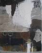 002(3)- o. T., Collage, Acryl auf Leinwand, 100 x 80 cm